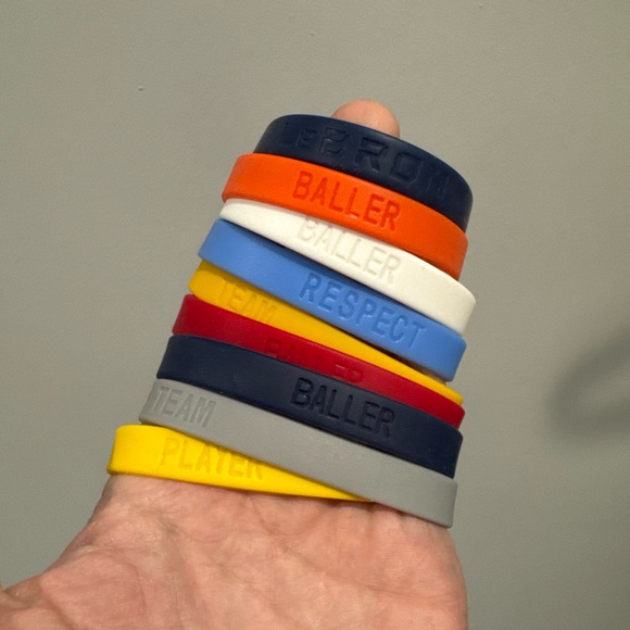 Vintage Baller Bands Lot Of 9 Lebron Baller PlayerRespect Team 2005 7 Colors